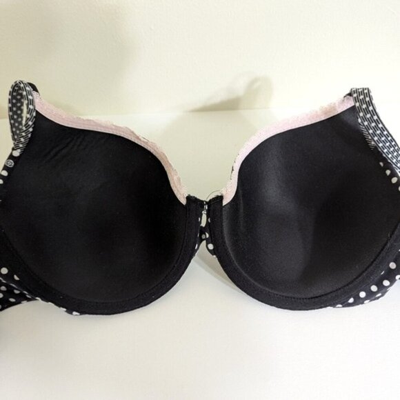 Like New VS Lined Perfect Coverage Mixed Pattern Polka Dot Bra 36C - Picture 4 of 5